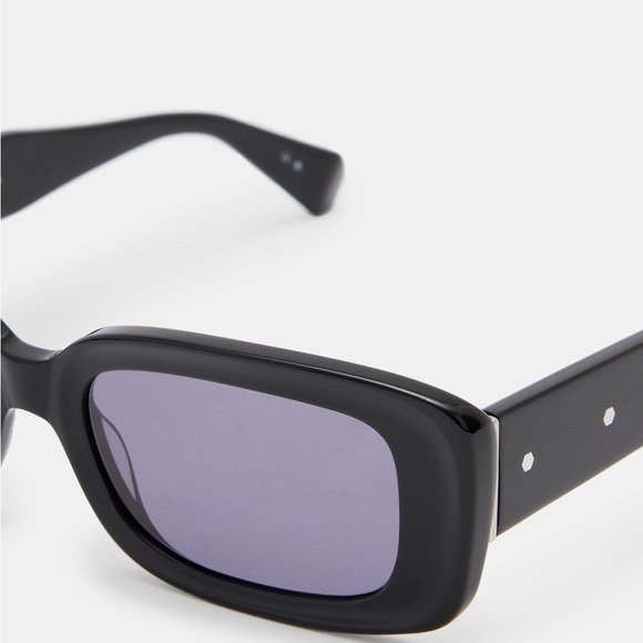 NEW AllSaints Sunglasses Sonic Rectangular Shaped BLACK Men women unisex - Picture 5 of 12